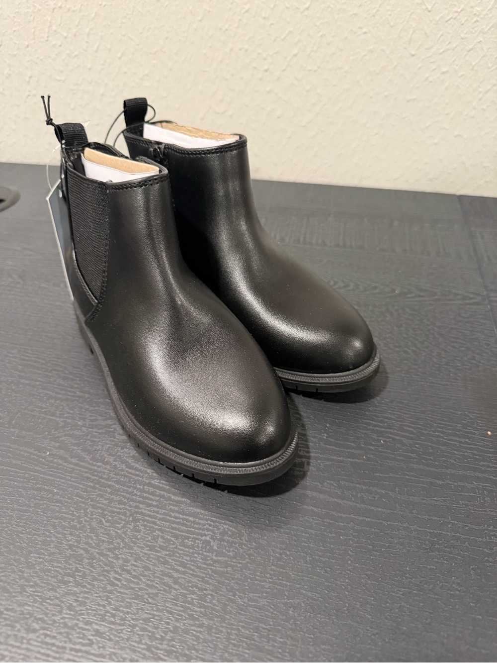 Cat & Jack Black Kids Chelsea Ankle Boots